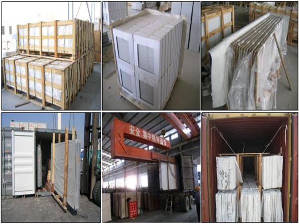 packing & loading of antique brown granite slab