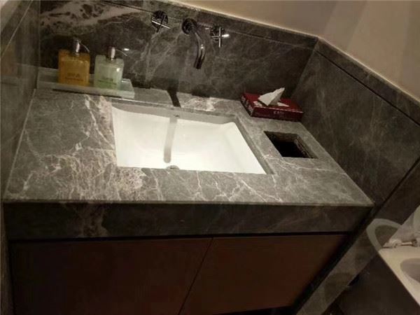 dark gray marble countertops for bathroom