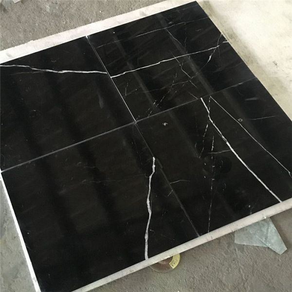 black white marble floor kitchen polished(001)