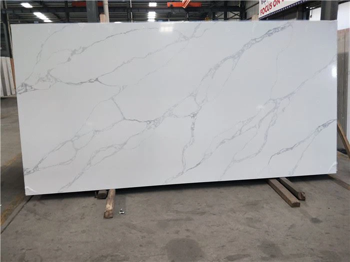 sicilian calacatta quartz polished slab