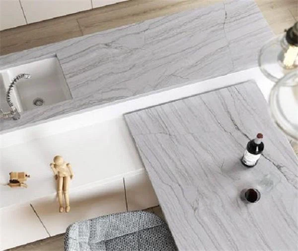 white macaubas granite countertops for kitchen