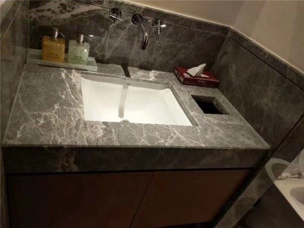dark gray marble countertops for bathroom