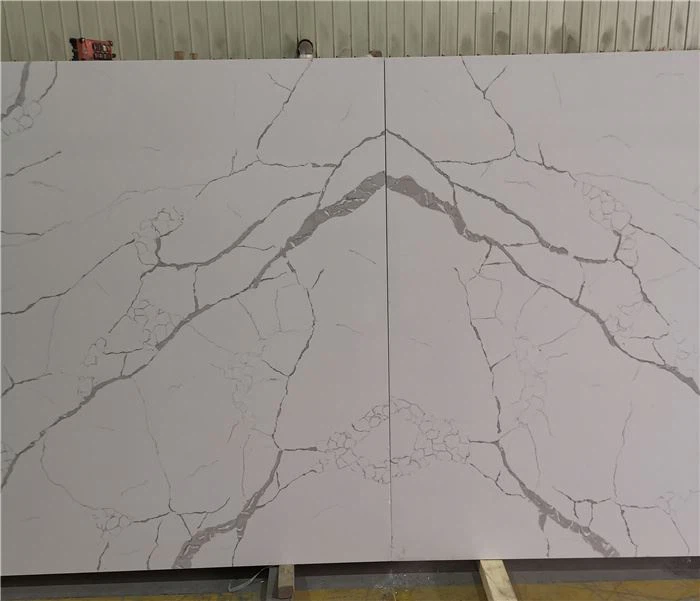 calacatta Azul quartz slab countertops