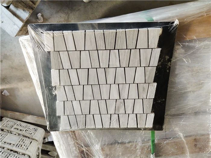 wooden white marble mosaic tile for kitchen