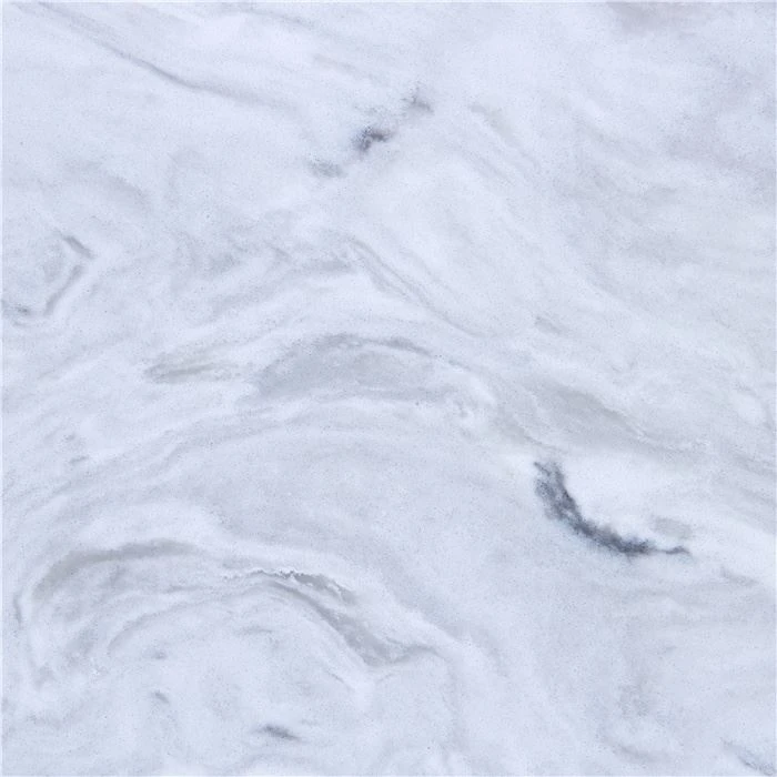 white fusion quartz countertop for vanity