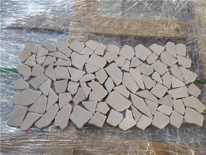 Beige Mosaic Tile Backsplash