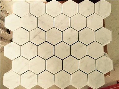 פסיפס שיש משושה ביאנקו קררה