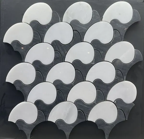 פסיפס שיש בשחור לבן