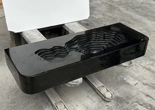 אגן שטיפת שיש שחור