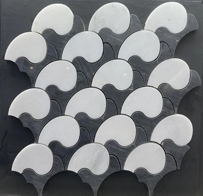 פסיפס שיש בשחור לבן