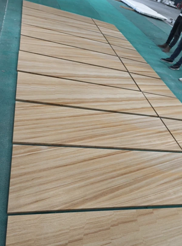 Teak Wood Sandstone Cladding tile