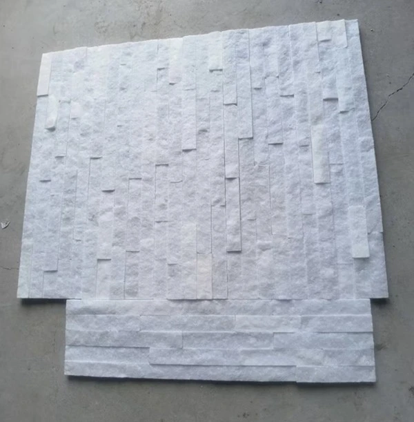 White Quartzite Stacked Wall Stone